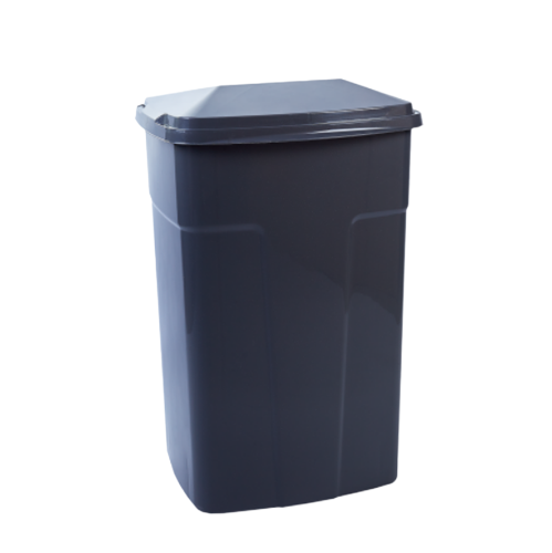 Бак для сміття 90л пластик темно-сірий Алеана Житомир - изображение 1