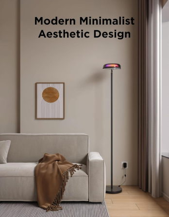 Розумний торшер Govee Uplighter RGBIC з ефектом водяних брижів: LED лампа 2 в 1, SmartThings, Alexa, Matter, білий/кольоровий Київ