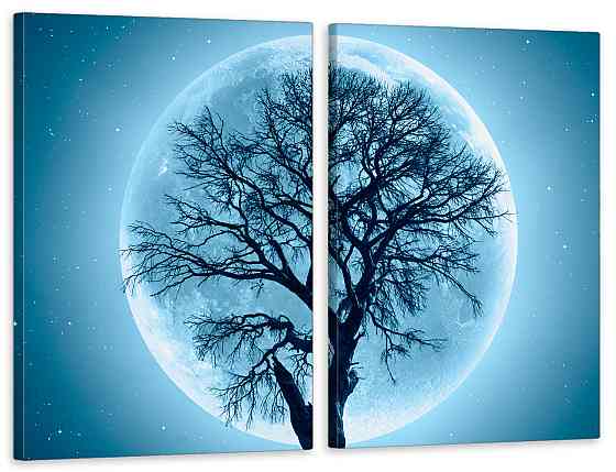 Модульная картина в гостиную / спальню   Дерево в місяці  TLV-2_092 Киев