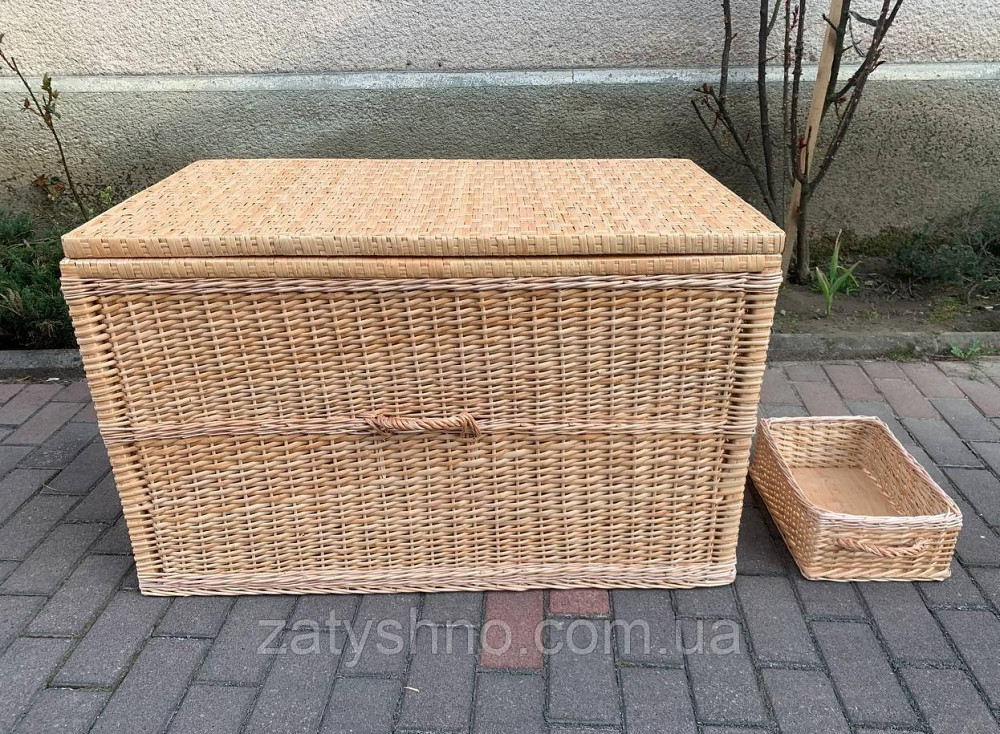 Ящик с крышкой из лозы большой Киев - изображение 3