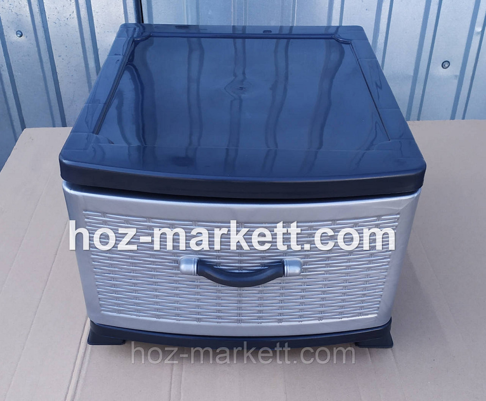 Комод пластиковый на 1 ящик серый Харьков - изображение 1