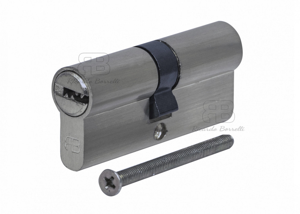 Євроциліндр для міжкімнатних дверей Ricardo Borelli з двостороннім ключем перфорований 60мм 30/30 ZN MG матовий графіт Київ - фото 1