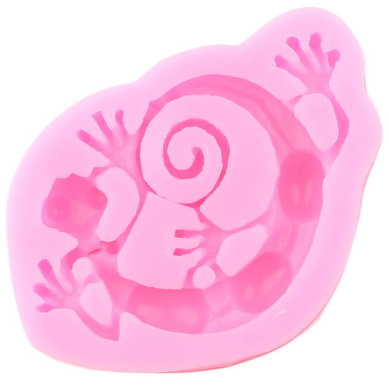 Молд силиконовый Ящерица 64 на 47 мм розовый Киев - изображение 3