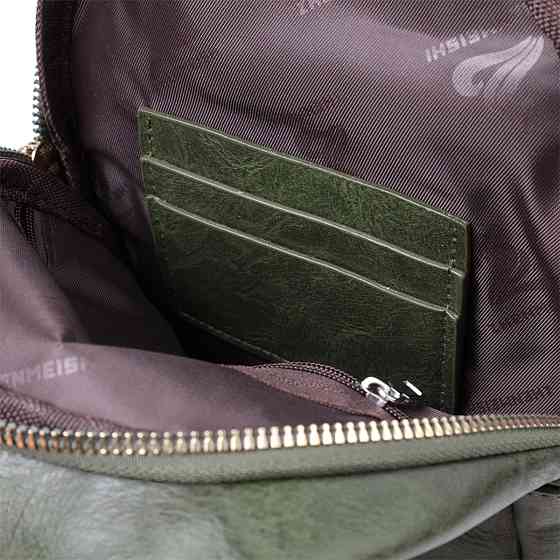 Сумка компактного розміру з однією лямкою через плече з гладкої екошкіри Vintage 22771 Зелений Київ