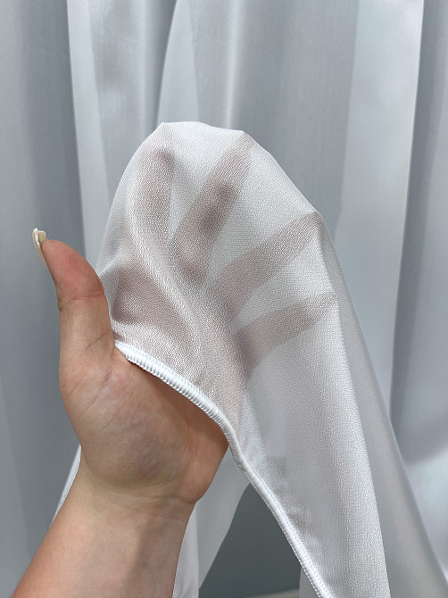 Тюль VR-Textil 2069т Креп однотонний Білий 300х250 см (42-1364) Київ - фото 4