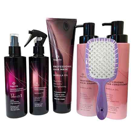 Набір для догляду за волоссям Bogenia (Шампунь Кондиціонер Маска Термозахист Спрей 12 в 1 Гребінець) Запоріжжя