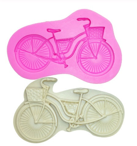 Молд силіконовий Велосипед 88 на 59 мм рожевий Київ - фото 3