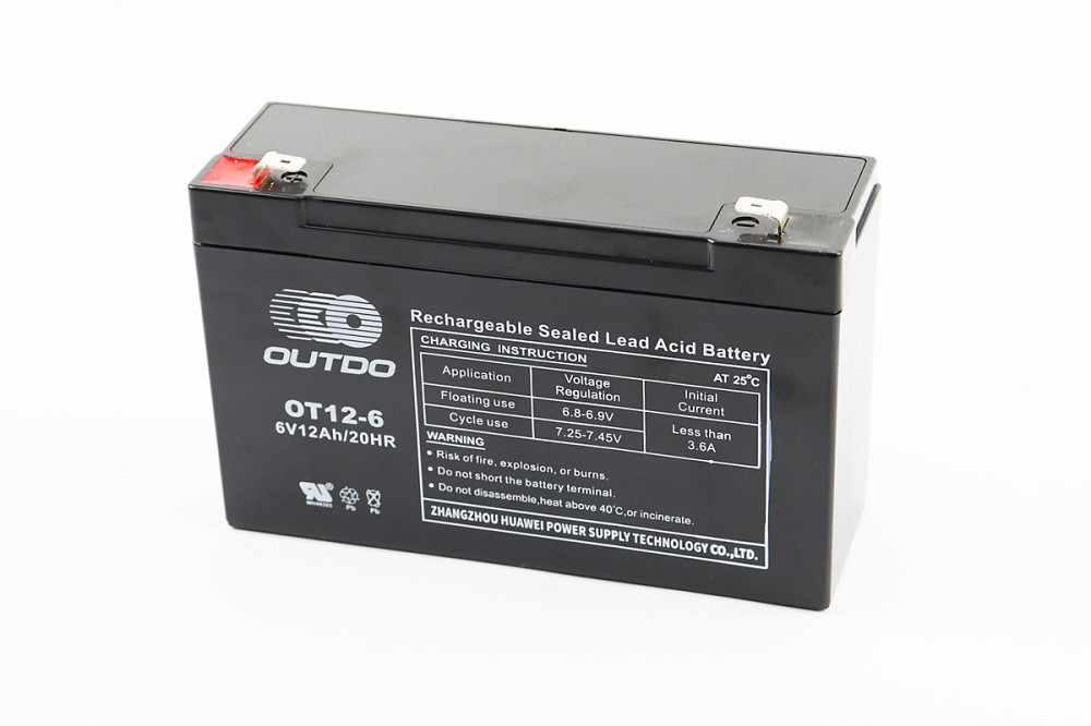 Акумулятор 6V12Ah OT12-6 кислотний (L151*W50*H94mm) для ДБЖ, іграшок та ін. Бершадь - фото 1