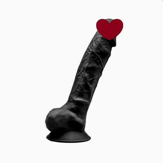 Фаллоимитатор SilexD Vetus Black (MODEL 1 size 8in), двухслойный, силикон+Silexpan, диаметр 4,2см Sex Aura Киев