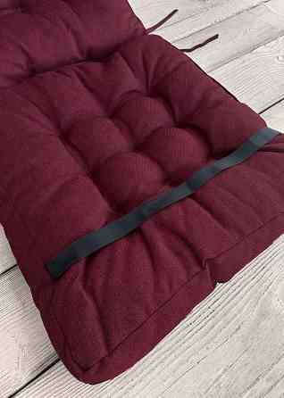 Подушка для стільців (50x120х8 см) подвійна Decorator Мальмо колір бордовий 84-124 Київ