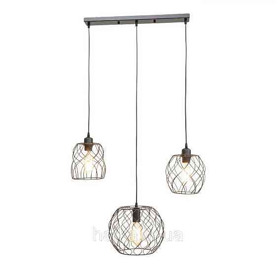 Підвісний світильник на три плафони VALESO TY403-3 Лофт чорний E27 Київ