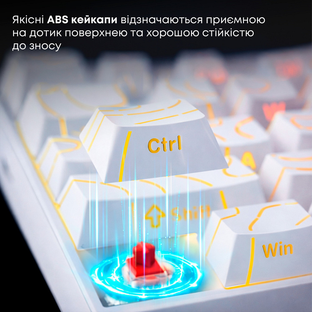 Клавіатура Ajazz NK68 Red Switch White USB-C (NK68-R-S-W) ( 20881 ) Харків - фото 13