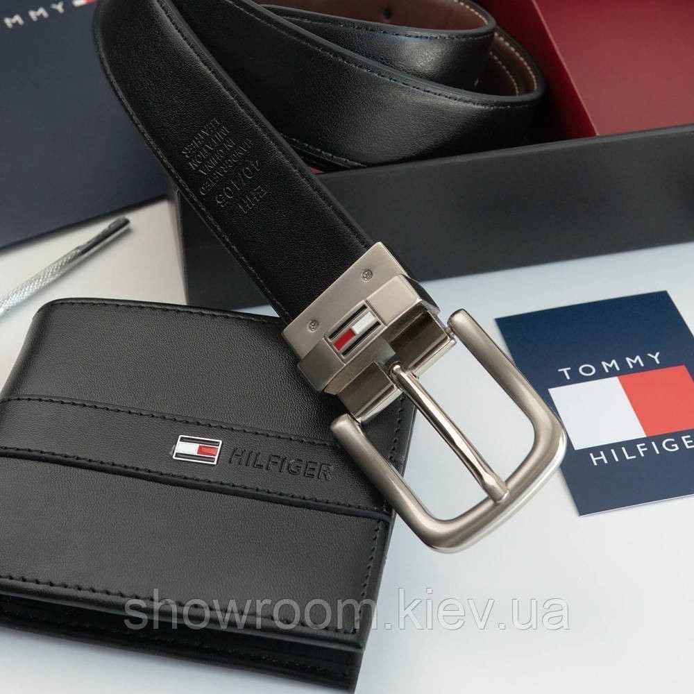 Чоловічий набір ремінь та гаманець Tommy Hilfiger (064) Київ - фото 9