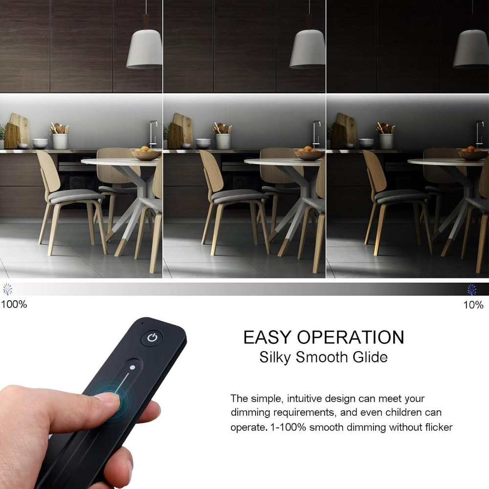 Димер OYLIT LED 5-36V 8A, RF 2.4GHz, сенсорний, без миготіння, з пультом, настінне магнітне кріплення Київ - фото 6