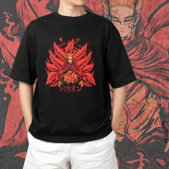 Футболка мужская с принтом Наруто Режим Баріон Размер 48 Anime0288 Днепр