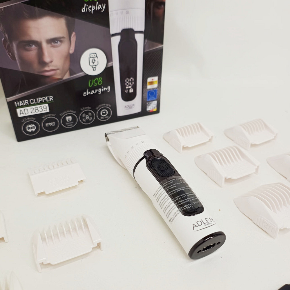 Машинка для стрижки волос беспроводная ADLER, Электробритва для стрижки головы Триммер висков BF-58 Львов - изображение 9