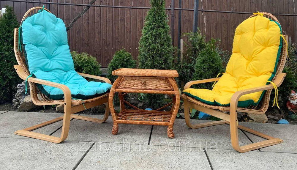 Меблі плетені з українськими подушками Київ - фото 3