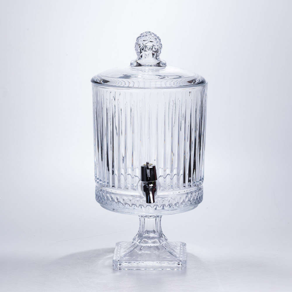 Лимонадниця з краном скляна 4.5 л диспенсер для напоїв лимонадник із краном Прозорий HP-19-285 Коломия - фото 1