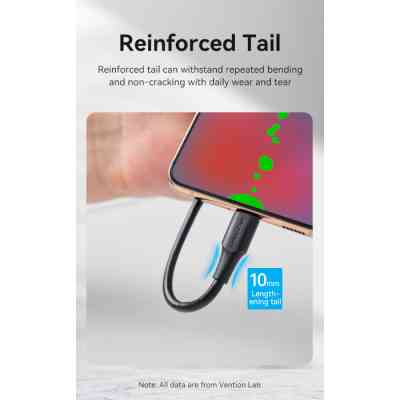 Дата кабель USB 2.0 AM to Type-C 3.0m 3.0A (18W) PVC black Vention (CTHBI) Вінниця