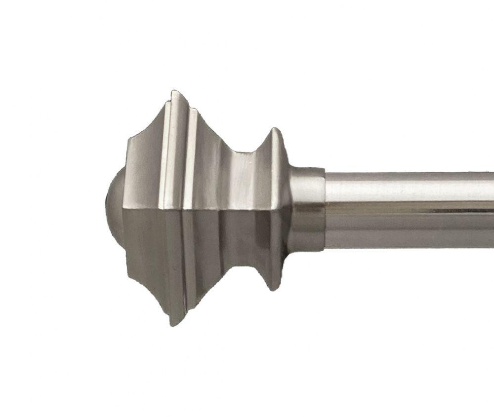 Карниз Orvit Борджеза металевий дворядний техно гладка труба кільце металеве Нержавіюча Сталь 25\19 мм 160 см (00-00026537) Львів - фото 2