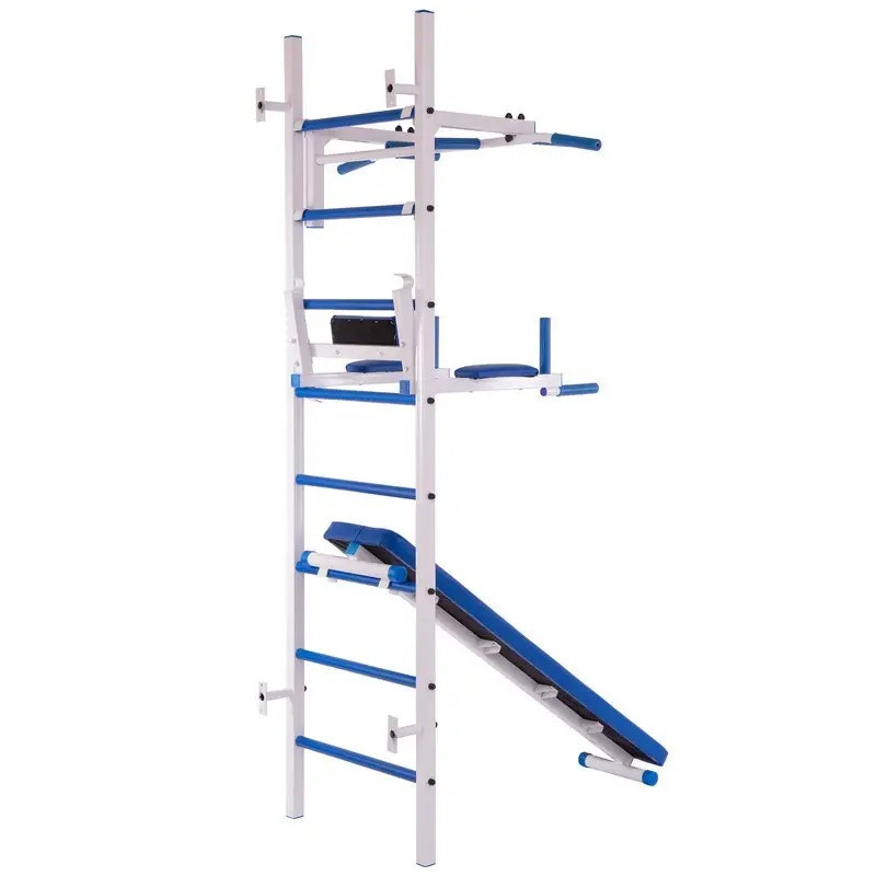 Шведська стінка з дошкою турником бруси профілактор тренажер лікування спини для дітей та дорослих ЛФК Кам'янське - фото 2