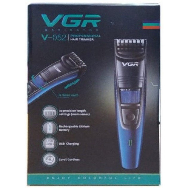 Багатофункціональний тример для стрижки волосся і тіла VGR V-052, Професійний тример з насадками ZX-18 Львів - фото 4
