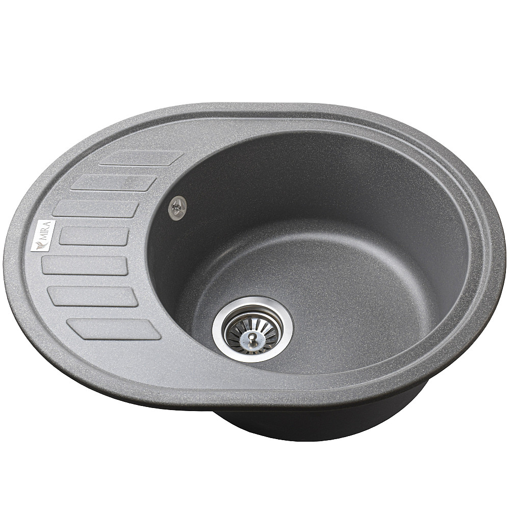 Гранітна мийка Mira ARNICA сірий 620 х 500 мм Тернопіль - фото 2