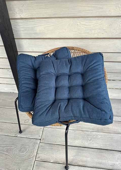 Подушка для стільців (50x50х8 см) Decorator Sawana колір темно-синій 84-148 Київ - фото 6