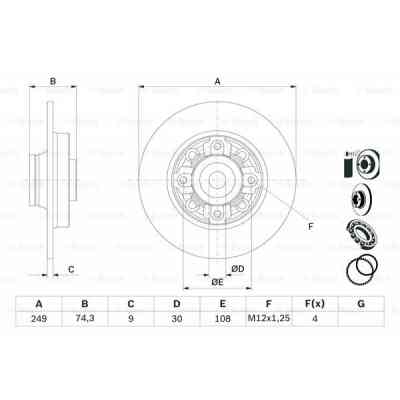 Тормозной диск Bosch 0 986 479 400 Винница