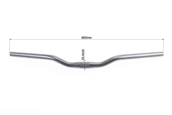 Кермо MTB 25,4х600мм, алюмінієве, чорне Київ