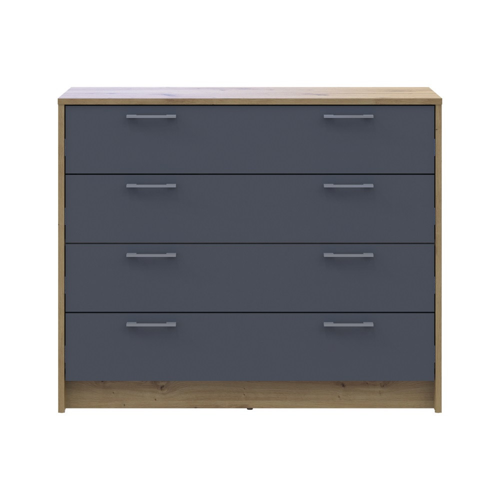 Комод Doros Ронді Дуб Артизан/Графіт 4 ящики 100х40х82 DRS-011781 (41516186) Львів - фото 3