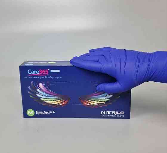 Рукавиці Нітрил Кобальтовий (100 шт.) розмір M"CARE 365" (1 пачка) Харків