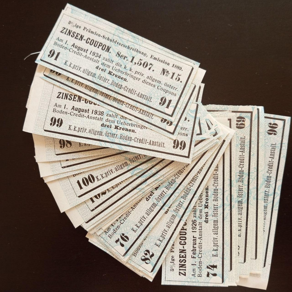 Купон облігації 1889г Акції. (30) Полтава - фото 1