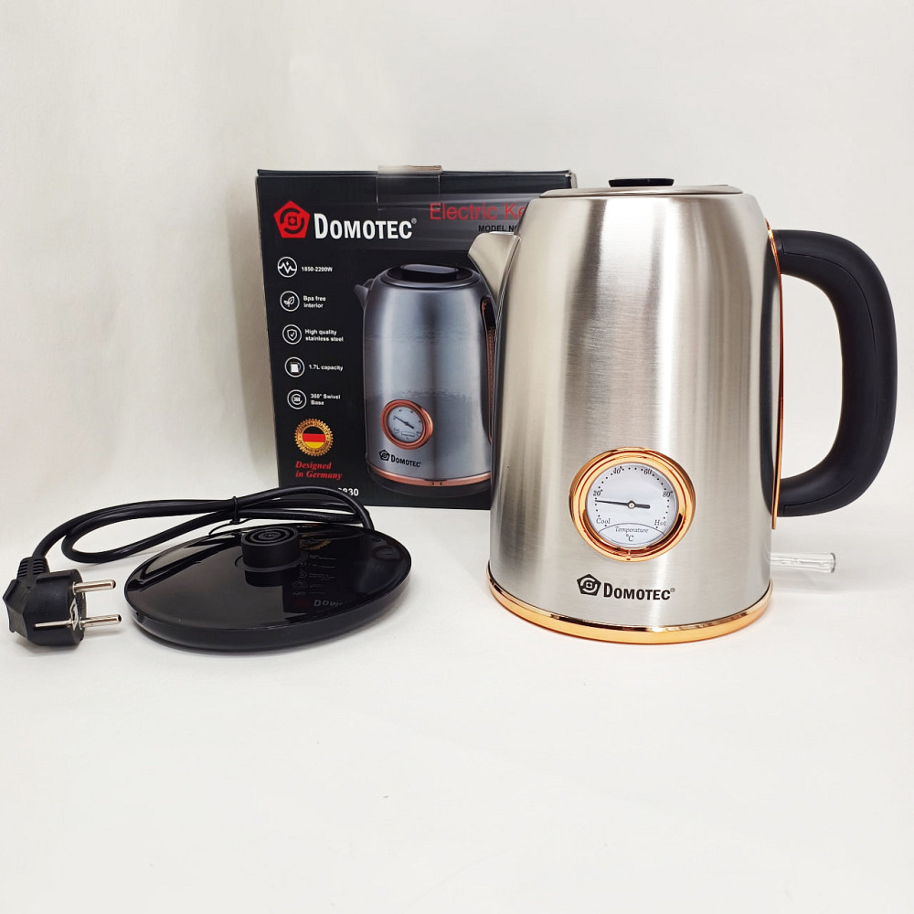 Хороший чайник для дома Domotec MS-7849 2200 Вт, Электрочайник нержавейка, Чайник для дома удобный PQ-78 Львов - изображение 4