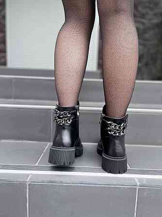 Черевики жіночі GREMMY чорні натуральна шкіра зима висота 13 см (4868) Коломия