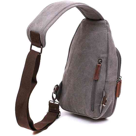 Зручна чоловіча сумка через плече. Vintage 20388 Сірий Київ
