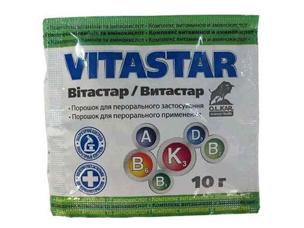 Комплекс вітамінів Вітастар 10г (ганаміновіт) ТМ O.L.KAR Київ - фото 1
