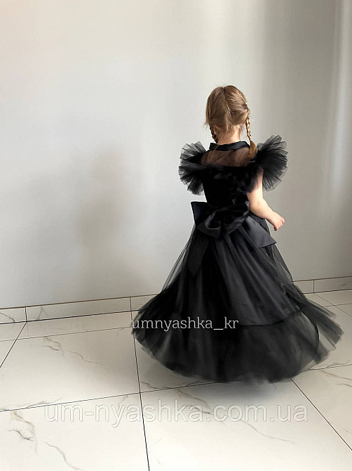 Черное нарядное платье на девочку Уэнсдэй Кривой Рог - изображение 2