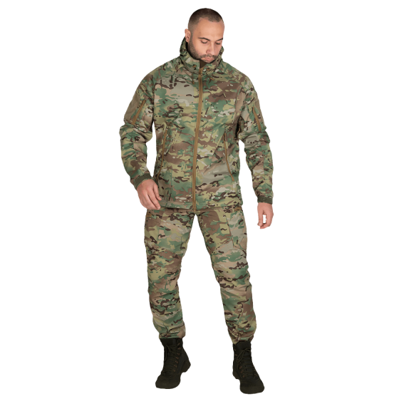 Костюм влаго-ветрозащитный SoftShell (куртка и штаны) Мультикам S Винница