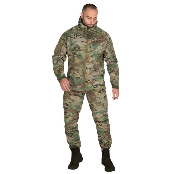 Костюм влаго-ветрозащитный SoftShell (куртка и штаны) Мультикам S Винница - изображение 4