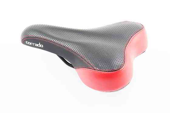 Сидіння MTB 260x160мм з кріпленням, чорно-червоне CORRADO 6690 Киев