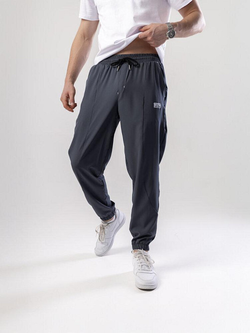 Чоловічі повсякденні джогери. Темно-сірі джогери літні з кишенями Pobedov Savaya Київ - фото 2