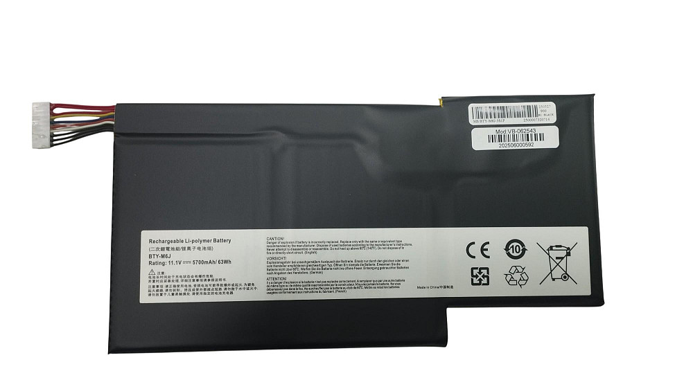 Аккумулятор для ноутбука MSI BTY-M6J GS73VR Stealth Pro 11.1V Black 5700mAh OEM Вінниця - фото 1