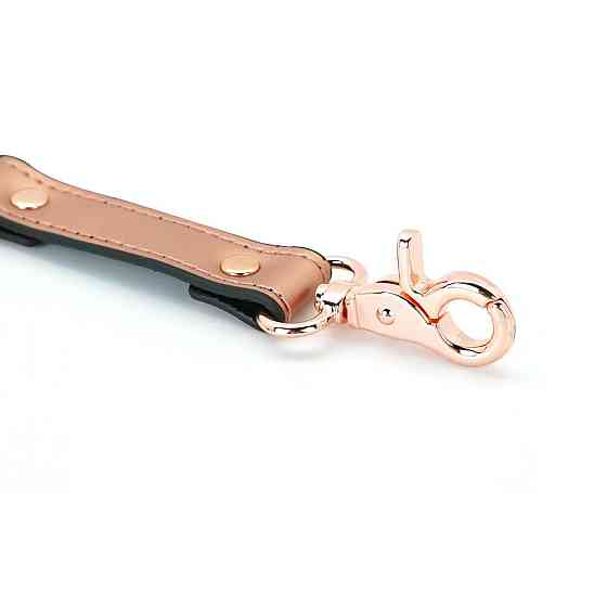 Хрестовина для фіксації Liebe Seele Rose Gold Memory Hog Tie, натуральна шкіра, рожеве золото Sex Aura Київ