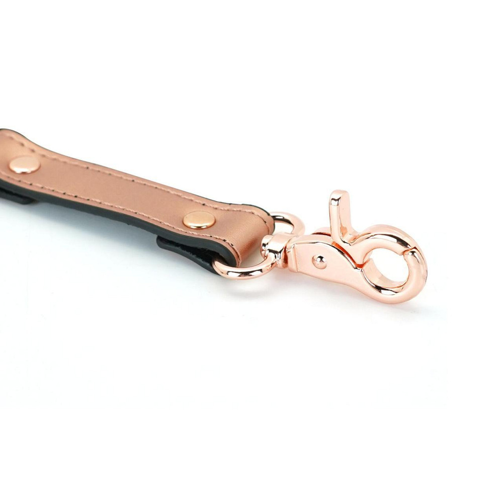 Хрестовина для фіксації Liebe Seele Rose Gold Memory Hog Tie, натуральна шкіра, рожеве золото Sex Aura Київ - фото 4