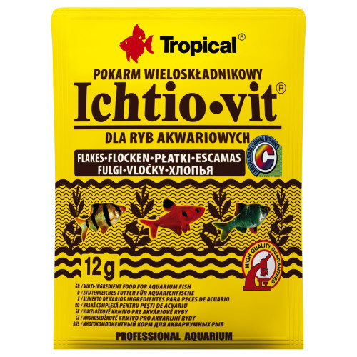 Корм Tropical Ichtio-Vit для всіх акваріумних риб пластівці 12 г Київ - фото 1
