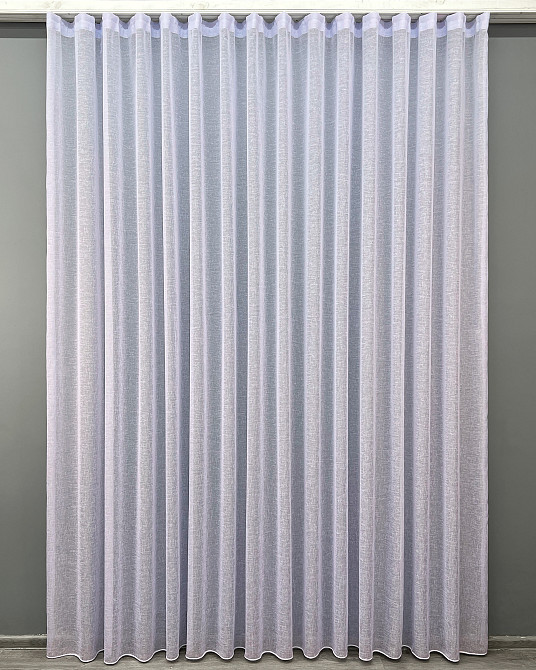 Тюль VR-Textil 2027т Льон однотонний Світло блакитний 400х270 см (42-1097) Київ - фото 2