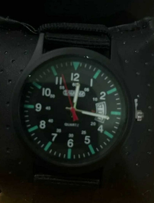 Модные мужские наручные часы с нейлоновым ремешком и календарем. Киев - изображение 2