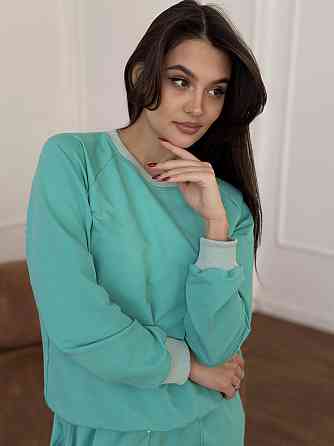 Свитшот женский однотонный Бирюзовый 46/48 Харьков