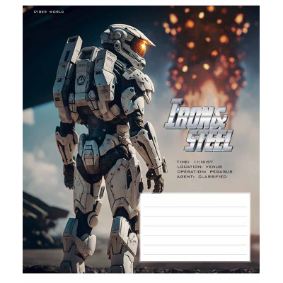 Зошит Школярик Iron&amp;Steel 12 аркушів клітинка (012-3284K) Вінниця - фото 3